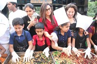 Namrata and  Goutham at Cake Mixing Photos